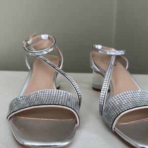 Mix No 6 open toe silver dress shoes